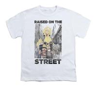 (7-8 Years, White) Sesame Street Childrens/Kids Raised On The Streets T-Shirt