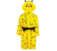 (7-8 Years, Yellow) Pokemon Childrens/Kids Pikachu Faces Dressing Gown