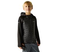 (7 - 8 Yrs, Black/Seal Grey) Regatta Kids Andreson Hybrid Softshell Jacket