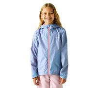 (7 - 8 Yrs, Washed Denim/Peach Pink) Regatta Kids Lever Waterproof Jacket