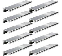 7.87 Inch Finger Pull 10Pcs, 6.3 Inch Hole Centers, Aluminum Alloy, Chrome