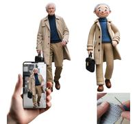 7.87inch Custom real-life photo Knitted Dolls，Personalised Crochet Toy Knitted Doll Handmade Emotional Support Knitted Toy Gift for Christmas Halloween Decoration Present, Home & Office Decor (8inch)