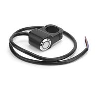 7/8in 22mm LED Indicator Light Motorcycle Switch, Universal ON/OFF Handlebar Switch for ATV UTV, Controls Headlight Fog Light with Aluminum Alloy Housing (Red Light)