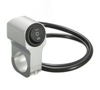 7 8in Aluminum Waterproof ON OFF Headlight Switch Button For Handlebar Compatible With Motorcycle Scooter ATV Fog Spotlight Automotive Parts(3 Wires Silver)