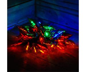 7.8m 80 Multi-Coloured LED Indoor And Outdoor 40 Large Flame Lights