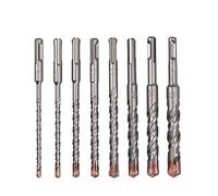 7/8PCS SDS Plus Hammer Drill Bit Set 40Cr Steel Stone Drill Cross Cutter Concrete Drill Bit 5-18mm(7pcs)