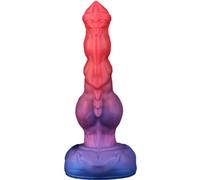 7.9" Nothosaur MATHAYUS Wolf Canine Knot Dildo with Suction Cup, Anal Toys Anal Dildos Anal Plug Butt Dog Plug for Women Men Couple, Platinum Silicone Animal Dildo, S