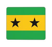 7.9 x 9.5 in Square Mouse Pad - Non-Slip Rubber Base Mouse Mat Flag of Sao Tome and Principe Print Computer Mousepad,for Office and Home Desk