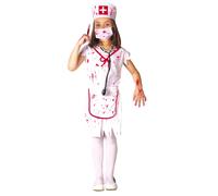 (7-9 years (125-135 cm)) White zombie nurse costume for girls
