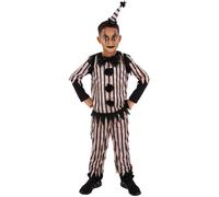 (7-9 Years, Black/White) Smiffys Boys Vintage Clown Costume Set
