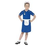 (7-9 Years, Blue) Smiffys Girls Nurse Costume