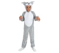 (7-9 Years, Grey/White) Smiffys Childrens/Kids Dog Costume