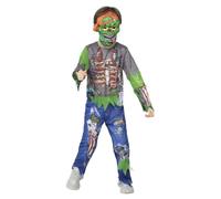 (7-9 Years, Multicoloured) Smiffys Boys Zombie Gamer Costume Set
