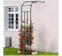 7.9FT Metal Rose Arbor Trellis for Climbing Plants, PE Coated Garden Archway, Perfect Lawn & Patio Decoration, 8.7FT Outdoor Structure for Backyard Gardening