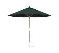 7/9ft Patio Umbrella with Pulley Lift Easy to Set Outdoor Table Parasol Wood Pole with 8 Sturdy Ribs for Market Garden Pool