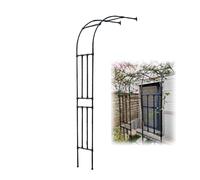 7.9ft Sturdy Metal Pergola Arch for Climbing Plants Outdoor Garden Trellis Half Side Arbor Steel Rose Arch Width Options: 2/3.9/5.9/7.2/8.8/9.8ft