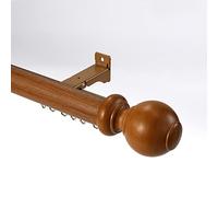 7.9ft Wooden Roman Curtain Track - Ceiling & Wall Mount Room Divider Rod for Stylish Privacy in Living Room Elegant Drapery Solution for Home Décor