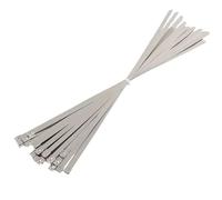 7.9mm 0.31 Inch Ball Self Locking 304 Stainless Steel Cable Ties Exhaust Wrap Coated Metal Zip-Exhaust Stainless Steel Cable Ties(200pcs,7.9x500mm)