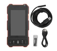 7.9mm Car Endoscope Dual Lens Industrial Endoscope Camera with 4.5in Screen IP67 USB Charging 5 Meters Cable for Automotive Inspection and Plumbing ABS Material