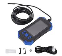 7.9mm Dual Lens Endoscope 1080P HD IP67 IPS Screen USB Charging 4.3in Endoscope with 3000mAh Battery 5m Cable for Industrial Inspection Plumbing Automotive Repair (Blue)