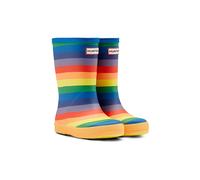 (7 (Adults'), 7 (Adults')) Hunter First Rainbow Print Rubber Multicoloured Wellington Boots