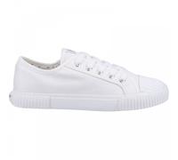 (7 (Adults')) Brooke | White | Womens Canvas Trainers