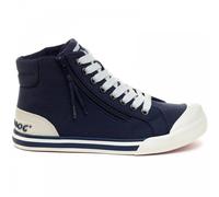 (7 (Adults')) Jazzin Hi | Navy | Ladies High-Top Trainer Boots