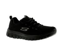 (7 (Adults')) Skechers Graceful Get Connect Womens Ladies Trainers Black/Black