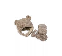 7 AM Enfant Baby Hat & Mittens Set - Unisex Fleece LinedHat & Mittens for Newborn, Waterproof, Soft & Warm Baby WinterHat & Gloves Set, Soft & Fluffy Vegan Hat & Mittens