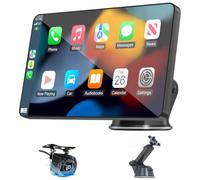 7" Apple Car Play Screen for Wireless Apple CarPlay & Android Auto, Portable Car Tablet Pro Max 2026 with Backup Camera, Bluetooth, GPS Navigation, Mirror Link, Voice Control,FM, AUX