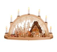 7-Arched Candle Holder with Illuminated Angel Workshop HxLxW 33x53x14cm NEW