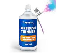 7 Artists Airbrush Thinner Fluid 1ltr - Air Brush Paint Thinners for Acrylics, Model Paint | Retarder Medium for Airbrush Kit and Spray Gun Use | Airbrushes Acrylic Mediums for Art, Cleaning