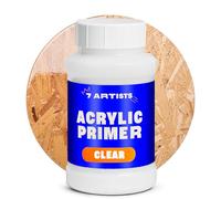 7 Artists Clear Gesso Primer 500 ml - Acrylic Primer Undercoat for Canvas, Wood and Paper | Artists Gesso for Acrylic Painting, Oil and Watercolour