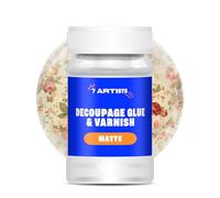 7 Artists Decoupage Glue and Varnish Matt 100 ml - Water-Based Decoupage Glue and Sealer for Napkins, Furniture Decoration & Paper Craft | Transparent Matt Finish Sealer & Glue