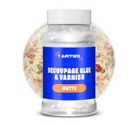 7 Artists Decoupage Glue and Varnish Matt 500 ml - Water-Based Decoupage Glue and Sealer for Napkins, Furniture Decoration & Paper Craft | Transparent Matt Finish Sealer & Glue