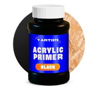 7 Artists Gesso Black Primer 500 ml - Acrylic Primer Undercoat for Canvas, Wood and Paper | Artists Gesso for Acrylic Painting, Oil and Watercolour