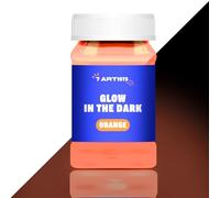 7 Artists Glow in the Dark Paint Orange 100 ml - Fluorescent Paint Acrylic for Canvas, Wood and Paper | Phosforescent, Neon, Luminous Piants for Art, Crafts, Festivals and Decoration