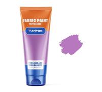 7 Artists Lilac Fabric Paint 60 ml - Permanent Textile Paint for Clothes, Shoes & Denim | Water Based Jeans, Leather & Sneaker Paints | Washable Non-Toxic Fabric Dye for Cotton & Synthetic Fabrics