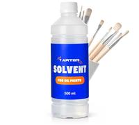 7 Artists Oil Paint Solvent & Brush Cleaner 500 ml - Low Odour White Spirit Based Paint Thinner & Remover for Oil Painting | White Spirit Artists Brush Restorer, Cleaner Liquid