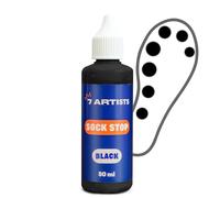 7 Artists Sock Stop Paint 80 ml - Fabric Paint Black for Anti Slip Dots Socks | Sockstop Grip Paint | Sock Stop Non Slip Liquid for Dance Socks, Rubber Socks, Pet Socks, Non Slip Trainer Socks