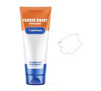 7 Artists White Fabric Paint 60 ml - Permanent Textile Paint for Clothes, Shoes & Denim | Water Based Jeans, Leather & Sneaker Paints | Washable Non-Toxic Fabric Dye for Cotton & Synthetic Fabrics