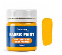 7 Artists Yellow Fabric Paint 20 ml - Permanent Textile Paint for Clothes, Shoes & Denim | Water Based Jeans, Leather & Sneaker Paints | Washable Non-Toxic Fabric Dye for Cotton & Synthetic Fabrics
