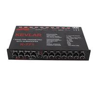 7 Band Car Audio Equalizer, Graphic Equalizer, Universal Low Pass 7 Band Variable Gain Adjustment High Level Input EQ for Stereo System