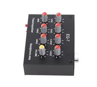 7 Band Sound Equalizer 12dB High Bass Adjustment Aluminum Alloy Dual Channel Digital Equalizer with 3.5mm Interface for Enhanced Car and Headphones