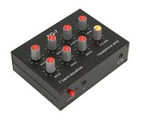 7 Band Sound Equalizer, 12dB High Bass Adjustment Dual Channel Digital Audio Equalizer with Front 3.5mm Auxiliary Input, EQ Output Input