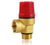 7 Bar Pressure Relief Valve, 1/2" Boiler Safety Pressure Relief Valve, Brass Safety Valve with DN15 Thread and Heat-Resistant Diaphragm for Water Oil Gas Systems Closed Water Heaters