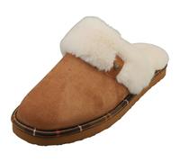 Barbour Claudia Tan Womens slipper mules LSL0033-TA51 in a Plain Textile in Size 7