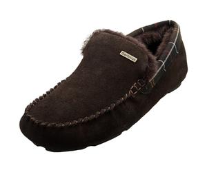 (7) Barbour Monty Mens Slippers in Brown