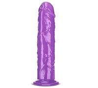 7‘’ Beginner Dildo Realistic Anal Silicone Dildos Soft Cock with Curved Shaft for Vaginal G spot Stimulation Body-Safe Material Penis with Strong Suction Cup for Hands-Free Women Men Couples Sex Toys