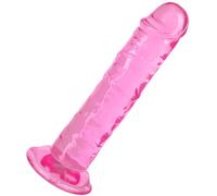7‘’ Beginner Pink Dildo Realistic Anal Dildo,Soft Cock with Curved Shaft for Vaginal G spot Stimulation, Body-Safe Material Penis with Strong Suction Cup for Hands-Free, Women Men Couples Sex Toys